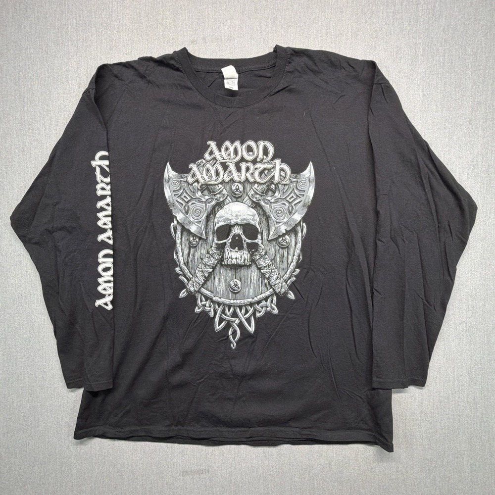 Amon Amarth Rock Metal Band Longsleeve Tee Sweden Rock Band T Shirt Size 2XL XXL